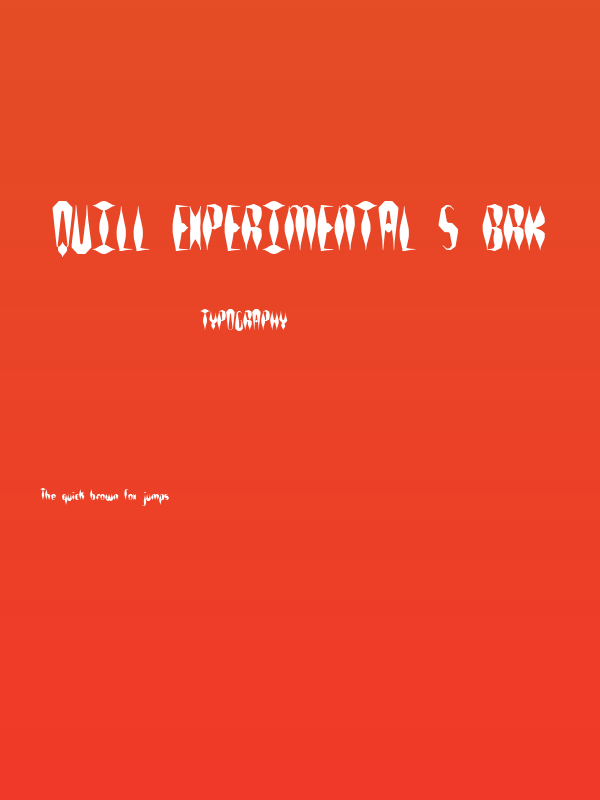 Quill Experimental S BRK Poster