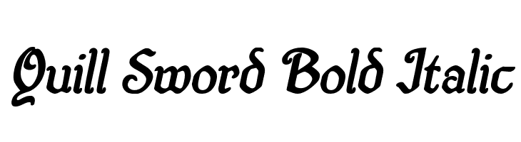 Quill Sword Bold Italic  नि: शुल्क फ़ॉन्ट्स डाउनलोड