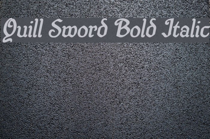 Quill Sword Bold Italic Font examples