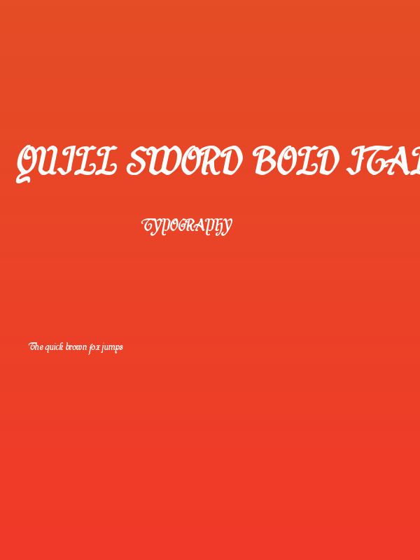 Quill Sword Bold Italic Poster