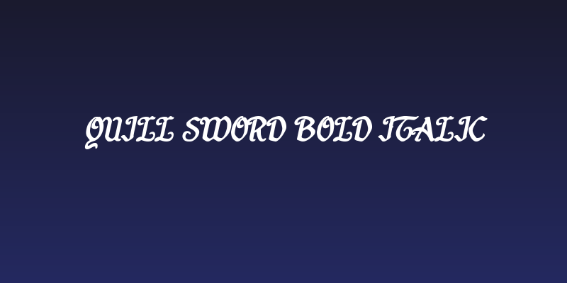 Quill Sword Bold Italic Social Header