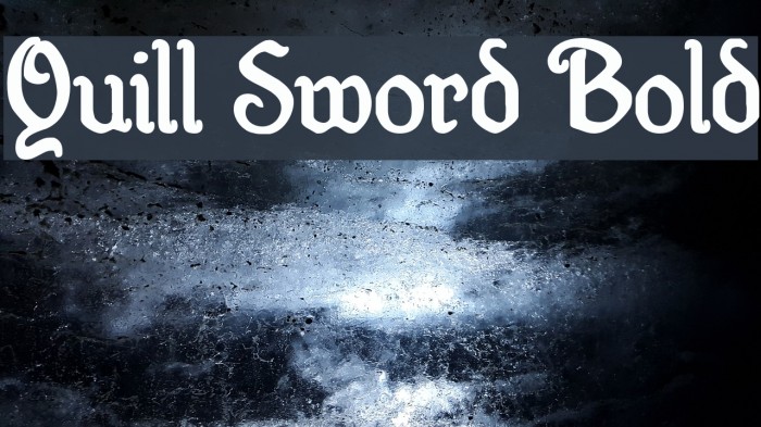 Quill Sword Bold Font examples