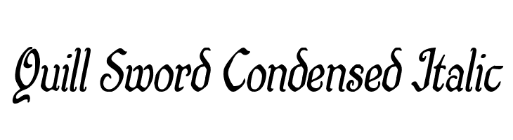 Quill Sword Condensed Italic Font