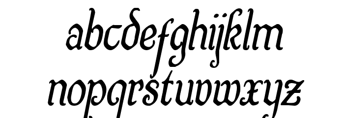 Quill Sword Condensed Italic Font LOWERCASE