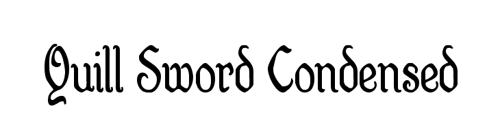 Quill Sword Condensed  font caratteri gratis