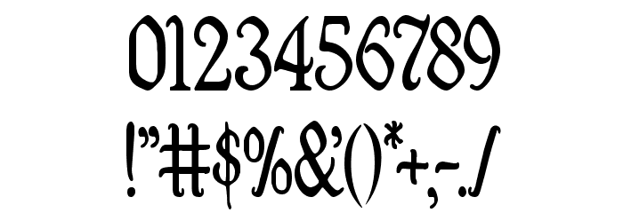 Quill Sword Condensed Font OTHER CHARS