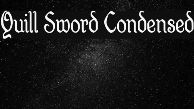 Quill Sword Condensed Font examples