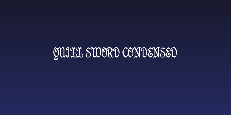Quill Sword Condensed Social Header