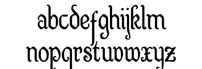 Quill Sword Condensed Font LOWERCASE
