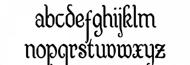 Quill Sword Condensed फ़ॉन्ट लोअरकेस