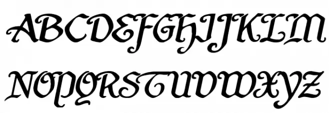 Quill Sword Expanded Italic Шрифта ВЕРХНИЙ