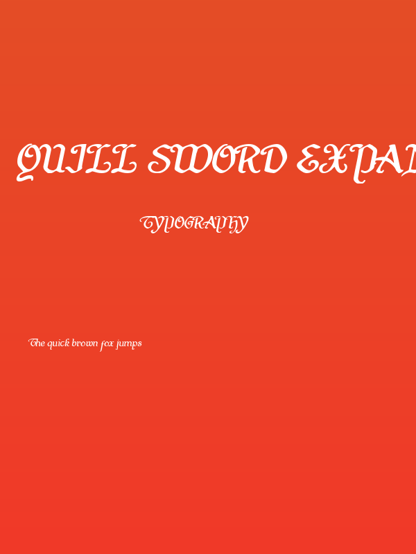 Quill Sword Expanded Italic Poster