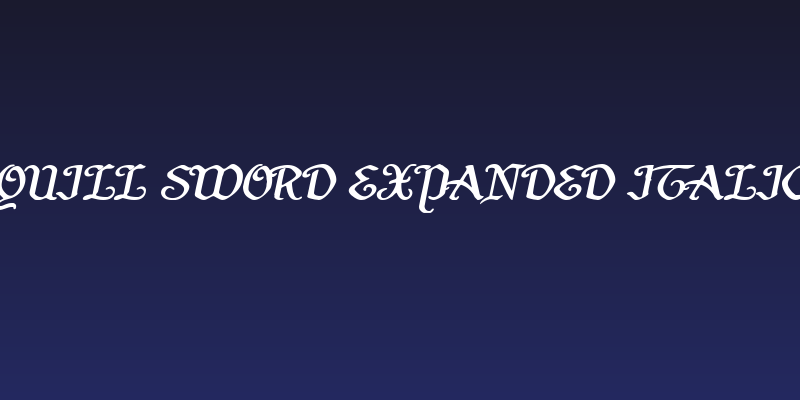 Quill Sword Expanded Italic Social Header