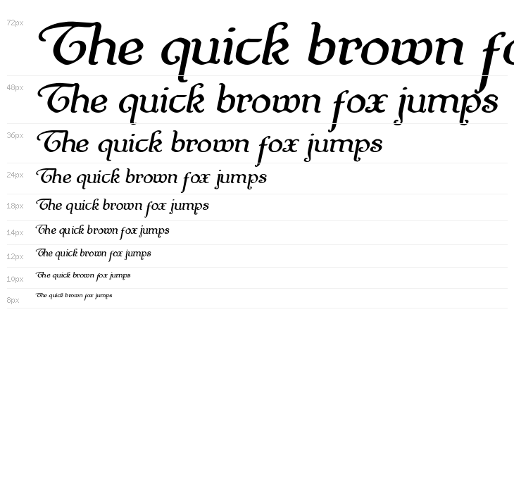 Quill Sword Expanded Italic Waterfall