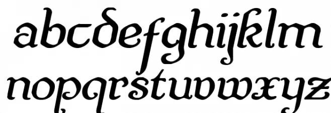 Quill Sword Expanded Italic Fonte MINÚSCULAS