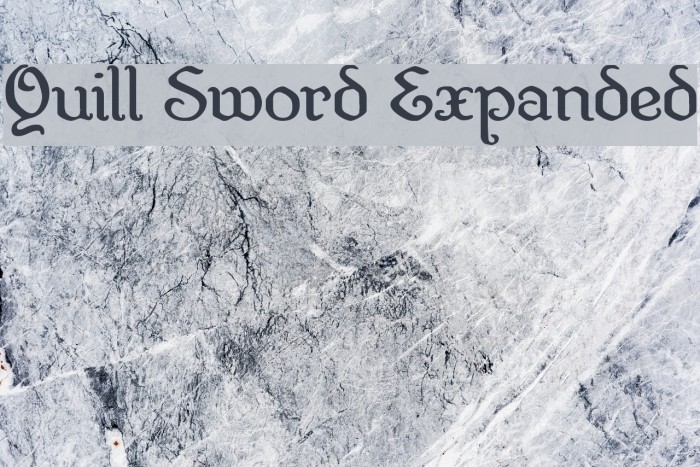 Quill Sword Expanded Font examples