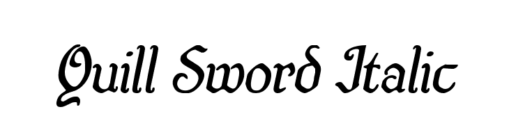 Quill Sword Italic  नि: शुल्क फ़ॉन्ट्स डाउनलोड