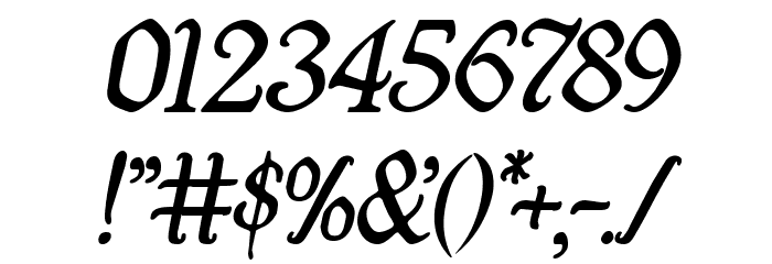 Quill Sword Italic Font OTHER CHARS