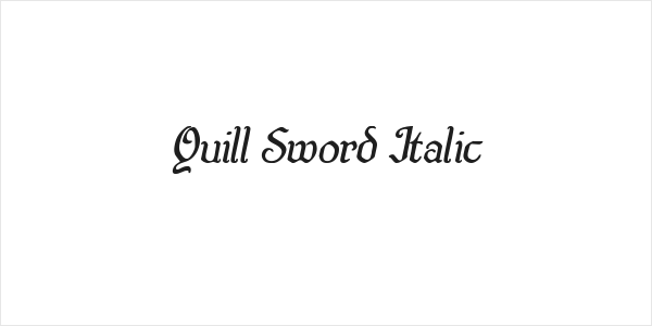 Quill Sword Italic Logo