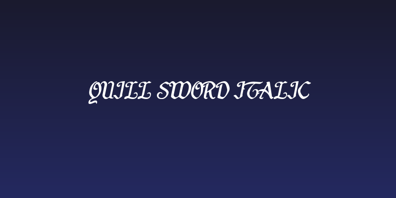 Quill Sword Italic Social Header