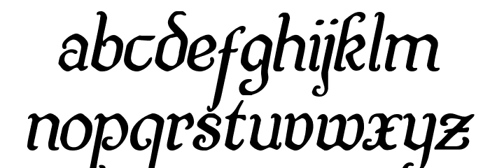Quill Sword Italic Font LOWERCASE