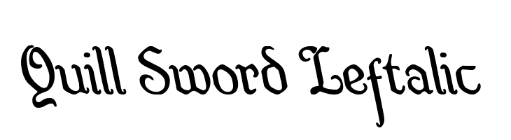Quill Sword Leftalic  免费字体下载