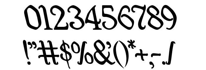 Quill Sword Leftalic Font OTHER CHARS