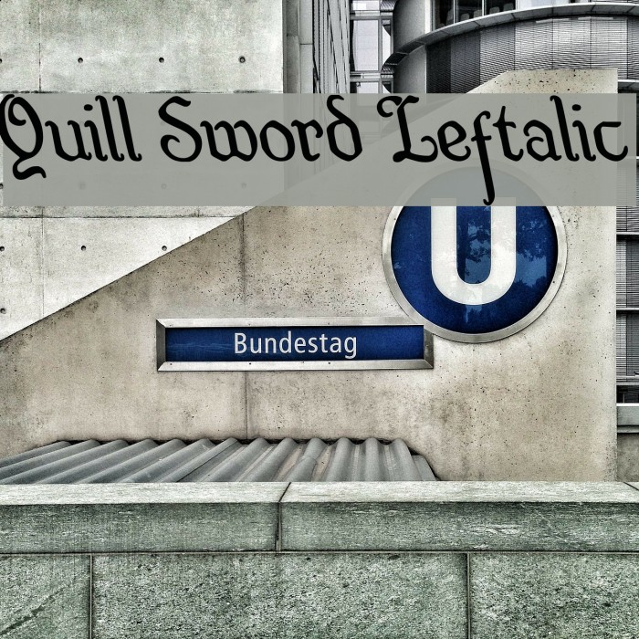 Quill Sword Leftalic Font examples