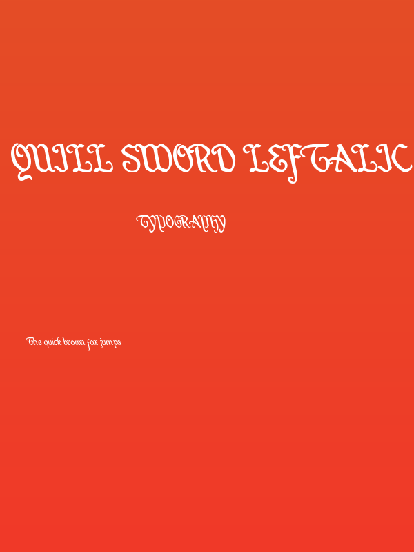 Quill Sword Leftalic Poster