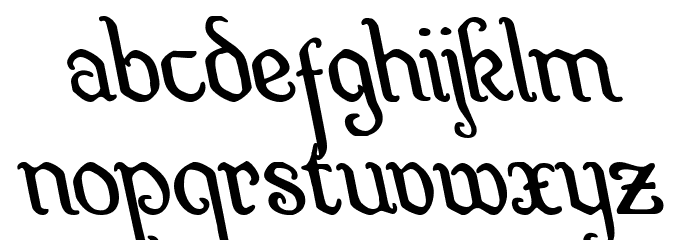 Quill Sword Leftalic Font LOWERCASE