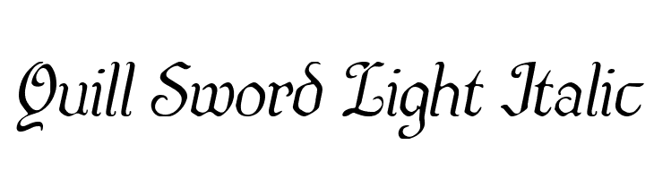 Quill Sword Light Italic  नि: शुल्क फ़ॉन्ट्स डाउनलोड