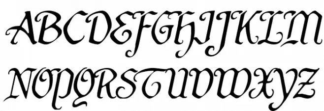 Quill Sword Light Italic Font Litere mari