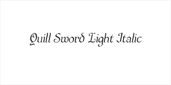 Quill Sword Light Italic Logo