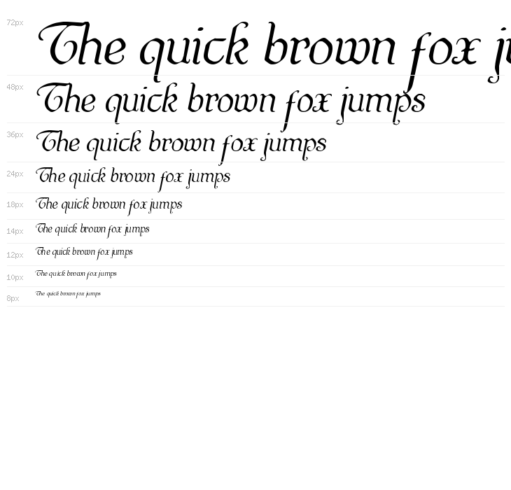 Quill Sword Light Italic Waterfall