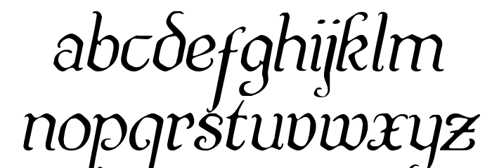 Quill Sword Light Italic Font LOWERCASE