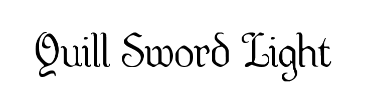 Quill Sword Light  フリーフォントのダウンロード