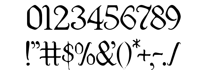 Quill Sword Light Font OTHER CHARS