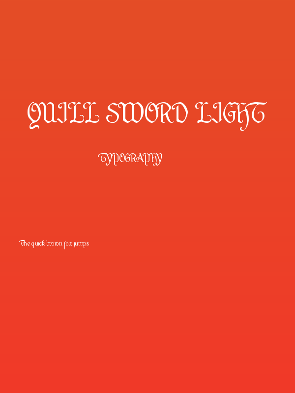 Quill Sword Light Poster