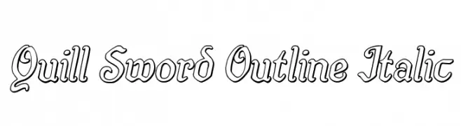 Quill Sword Outline Italic  Fuentes Gratis Descargar