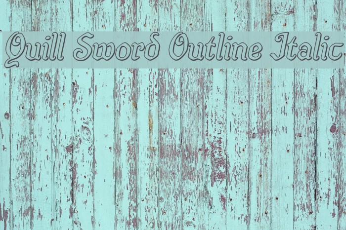 Quill Sword Outline Italic Example 3