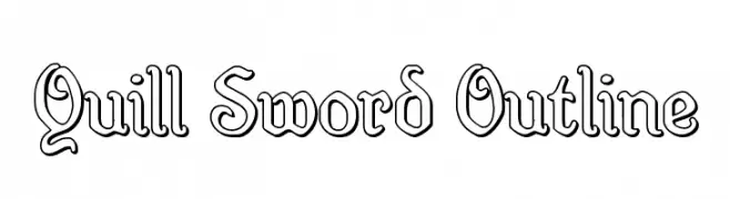 Quill Sword Outline  font caratteri gratis