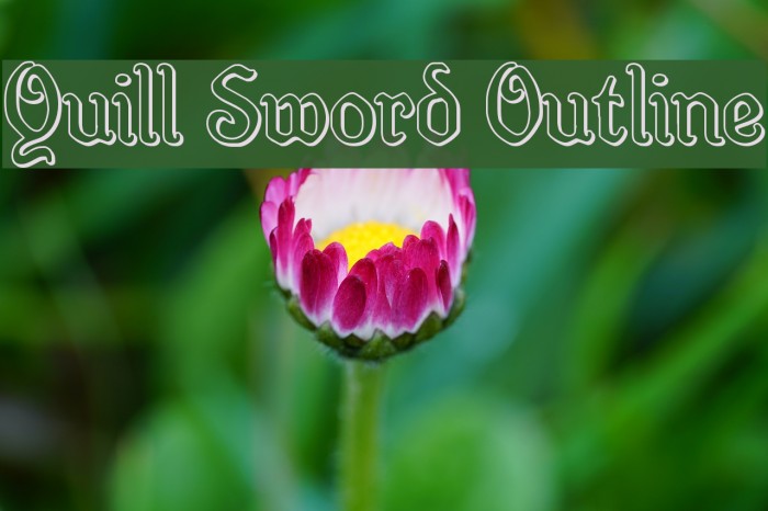 Quill Sword Outline Font examples