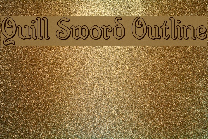 Quill Sword Outline Font examples