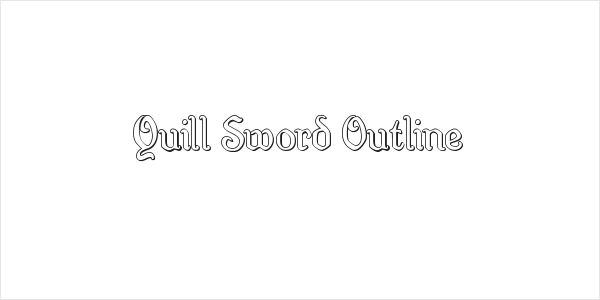 Quill Sword Outline Logo