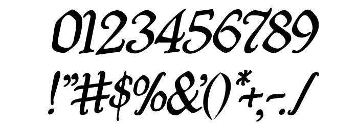 Quill Sword Rotalic Font OTHER CHARS