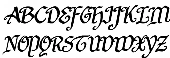 Quill Sword Rotalic 字体 大写