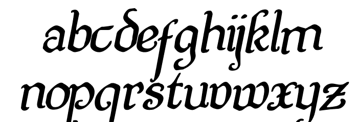Quill Sword Rotalic Font LOWERCASE