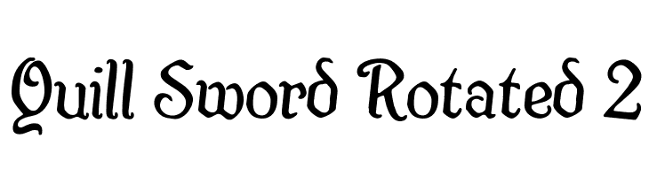 Quill Sword Rotated 2 Font