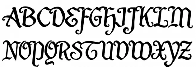 Quill Sword Rotated 2 字体 大写