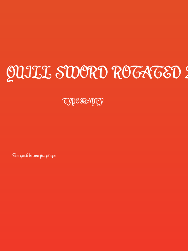 Quill Sword Rotated 2 Poster